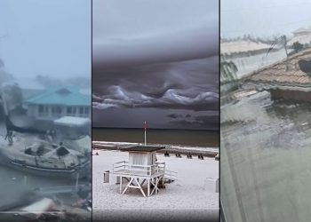 恐怖！颶風「伊恩」登陸美國佛州 巨浪滔天 黑雲壓城（視頻）