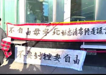 紐約華人團體聲援白紙革命