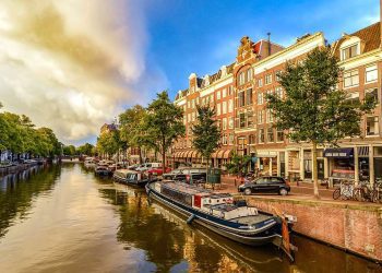 風景如畫的荷蘭運河城市