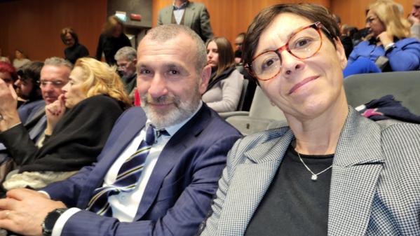 2024年12月28日晚，Rinaldo Biancorosso 先生與 太太Cristina cattarin 觀賞了神韻紐約藝術團今年在意大利佛羅倫薩的第二場演出。（圖片來源：Massimo Marcon／大紀元）