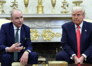 川普在白宮會晤愛爾蘭總理馬丁 討論歐盟關稅和加沙問題