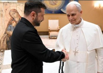 教宗良十四世隆重就職 以天主教領袖身份接見澤連斯基