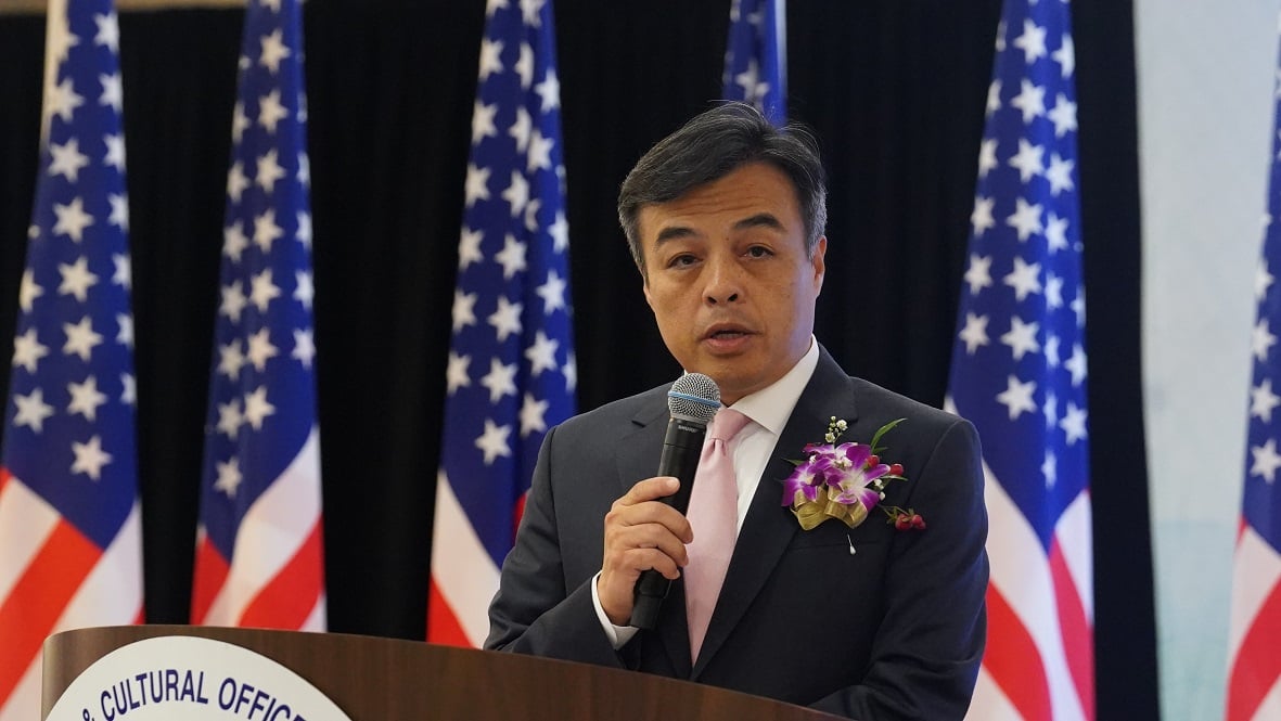 駐舊金山台北經濟文化辦事處新任處長伍志翔致詞指出，台美夥伴關係正邁向新高峰。（天宇/希望之聲）