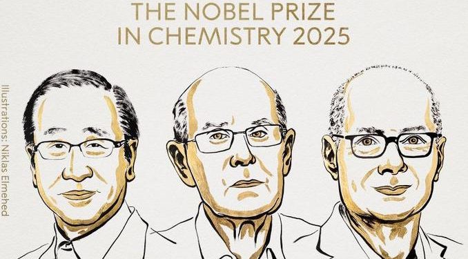 日英美科學家三足鼎立 共享2025諾貝爾化學獎