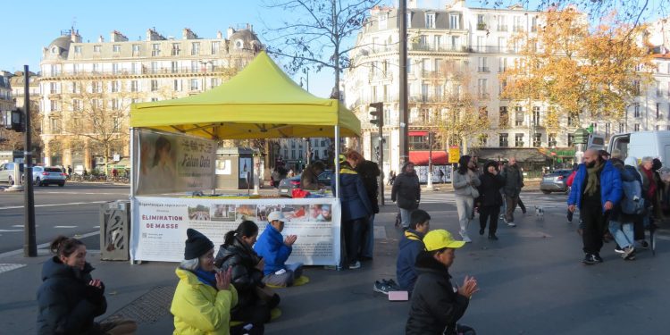 法國多地信息日活動 民眾支持法輪功
