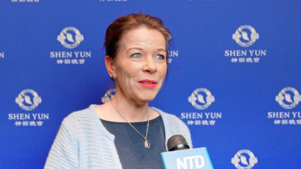 2026年2月10日晚，德國最大生命權組織的聯邦主席Cornelia Kaminski觀看了美國神韻紐約藝術團在德國首都柏林德意志歌劇院的今年第四場演出。（圖片來源：新唐人電視台）