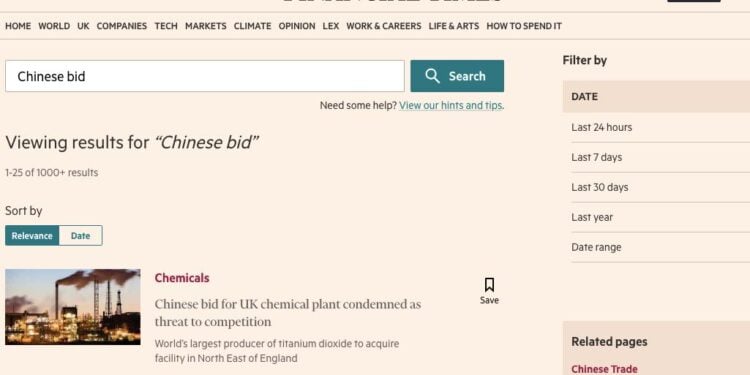 英企遭中資跨國收購 埋產業崩潰隱患