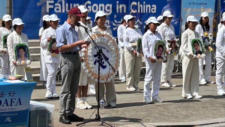 歐洲法輪功之友主席約翰·迪(圖片來源:唐仲寶/SOH)