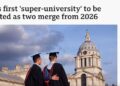 應對財務困境 英兩座高校合併成“超級大學”